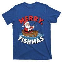 Merry Fishmas Funny Christmas Santa Claus Fishing Fisher Gift T-Shirt