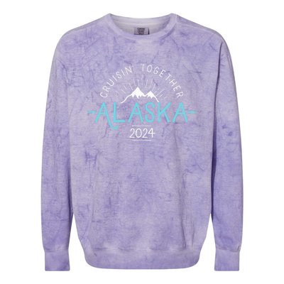 Matching Family Friends And Group Alaska Cruise 2024 Colorblast Crewneck Sweatshirt