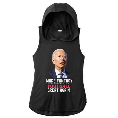 Make Fantasy Football Great Again Draft Party Ladies PosiCharge Tri-Blend Wicking Draft Hoodie Tank