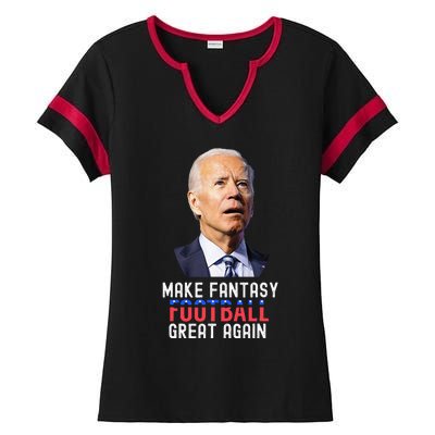 Make Fantasy Football Great Again Draft Party Ladies Halftime Notch Neck Tee