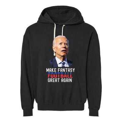 Make Fantasy Football Great Again Draft Party Garment-Dyed Fleece Hoodie