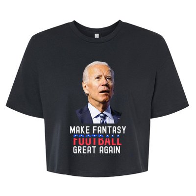 Make Fantasy Football Great Again Draft Party Bella+Canvas Jersey Crop Tee