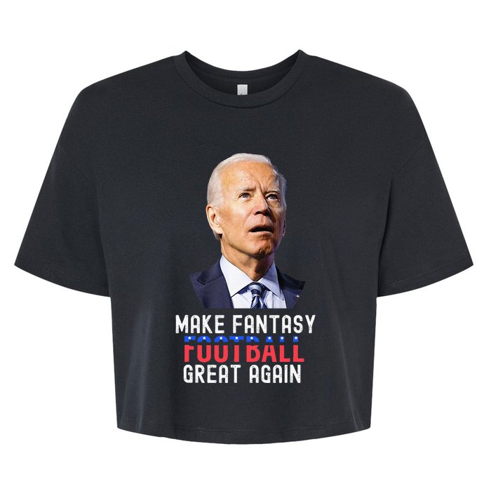 Make Fantasy Football Great Again Draft Party Bella+Canvas Jersey Crop Tee