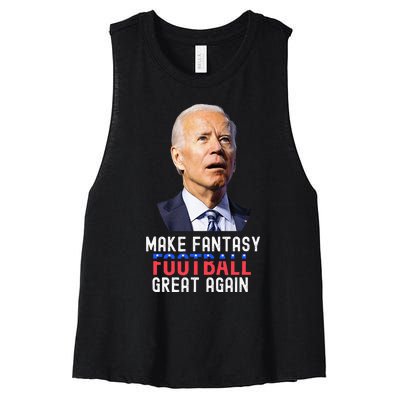 Make Fantasy Football Great Again Draft Party Women's Racerback Cropped Tank