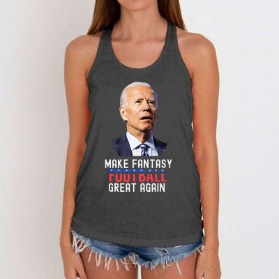 Make Fantasy Football Great Again Draft Party Women's Knotted Racerback Tank