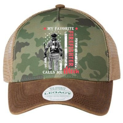 My Favorite Firefighter Calls Me Mom USA Flag Mother Legacy Tie Dye Trucker Hat