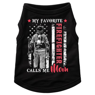 My Favorite Firefighter Calls Me Mom USA Flag Mother Doggie Tank