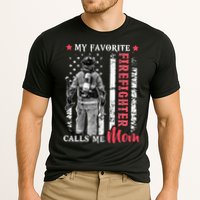 My Favorite Firefighter Calls Me Mom USA Flag Mother Cooling Performance Crew T-Shirt