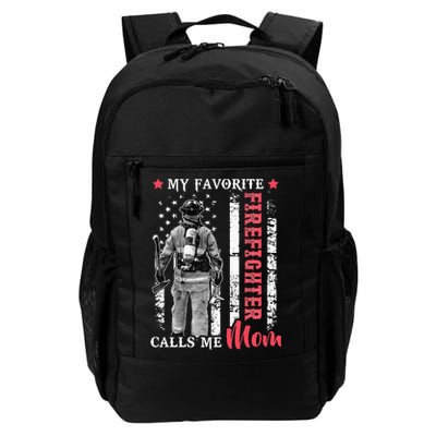 My Favorite Firefighter Calls Me Mom USA Flag Mother Backpack