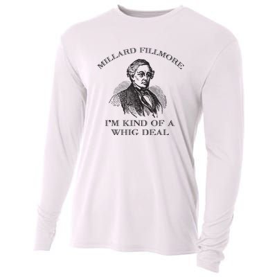 Millard Fillmore Funny Whig Party American History Cooling Performance Long Sleeve Crew