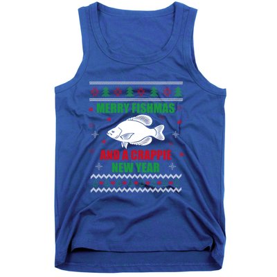 Merry Fishmas Fishing Funny Xmas Crappie For Fisher Gift Tank Top