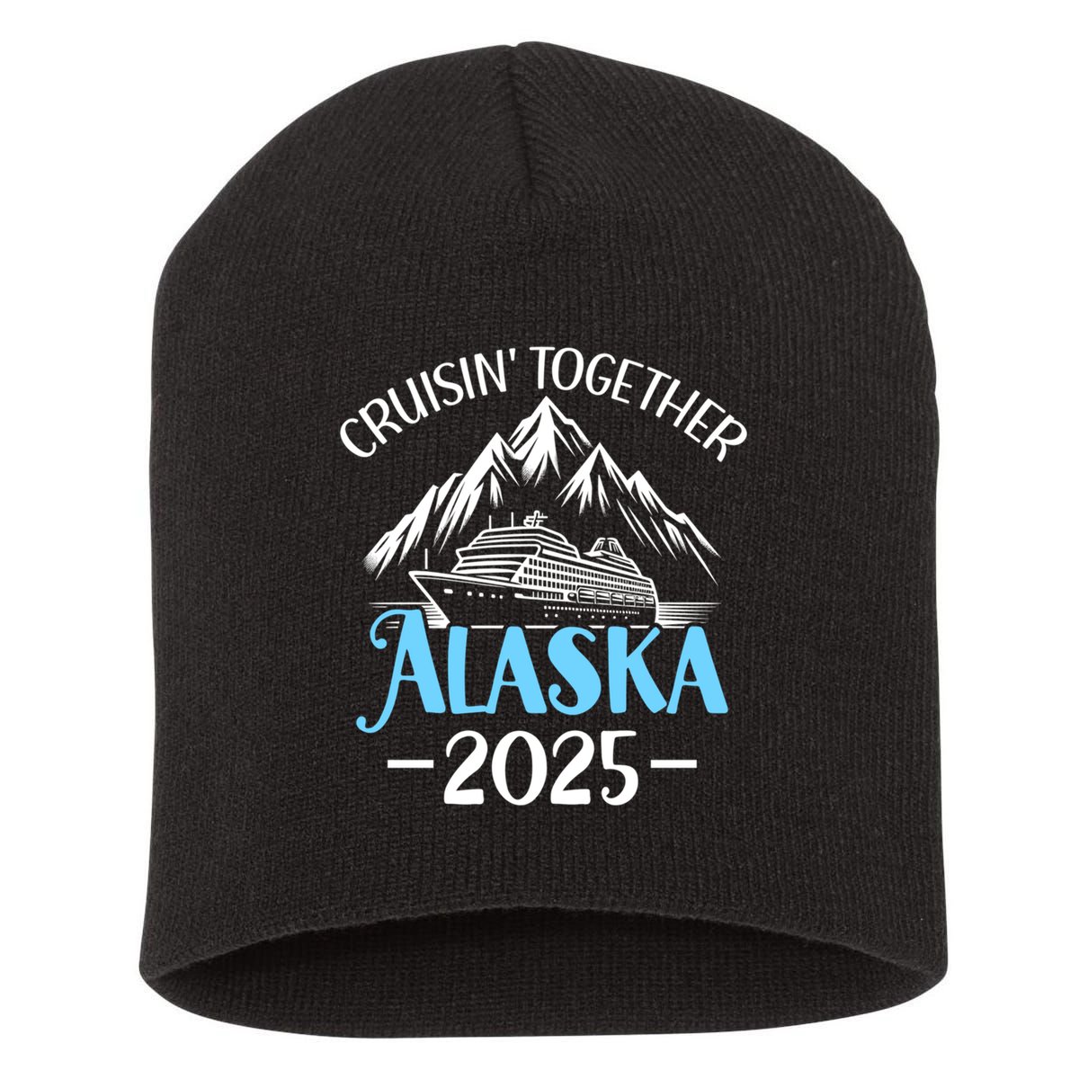 Matching Family Friends And Group Alaska Cruise 2025 Funny Gift Short Acrylic Beanie