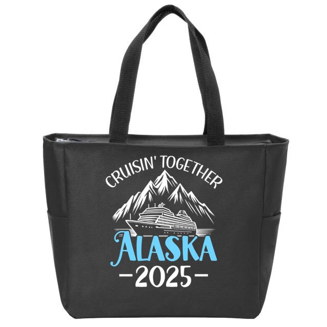 Matching Family Friends And Group Alaska Cruise 2025 Funny Gift Zip Tote Bag