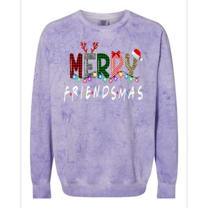 Merry Friendsmas Friends Christmas Family Matching Xmas Colorblast Crewneck Sweatshirt