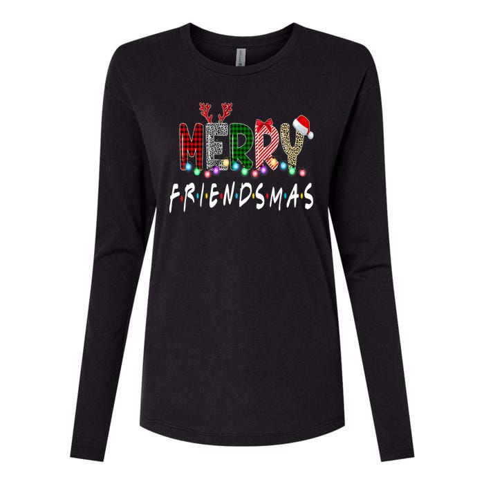 Merry Friendsmas Friends Christmas Family Matching Xmas Womens Cotton Relaxed Long Sleeve T-Shirt