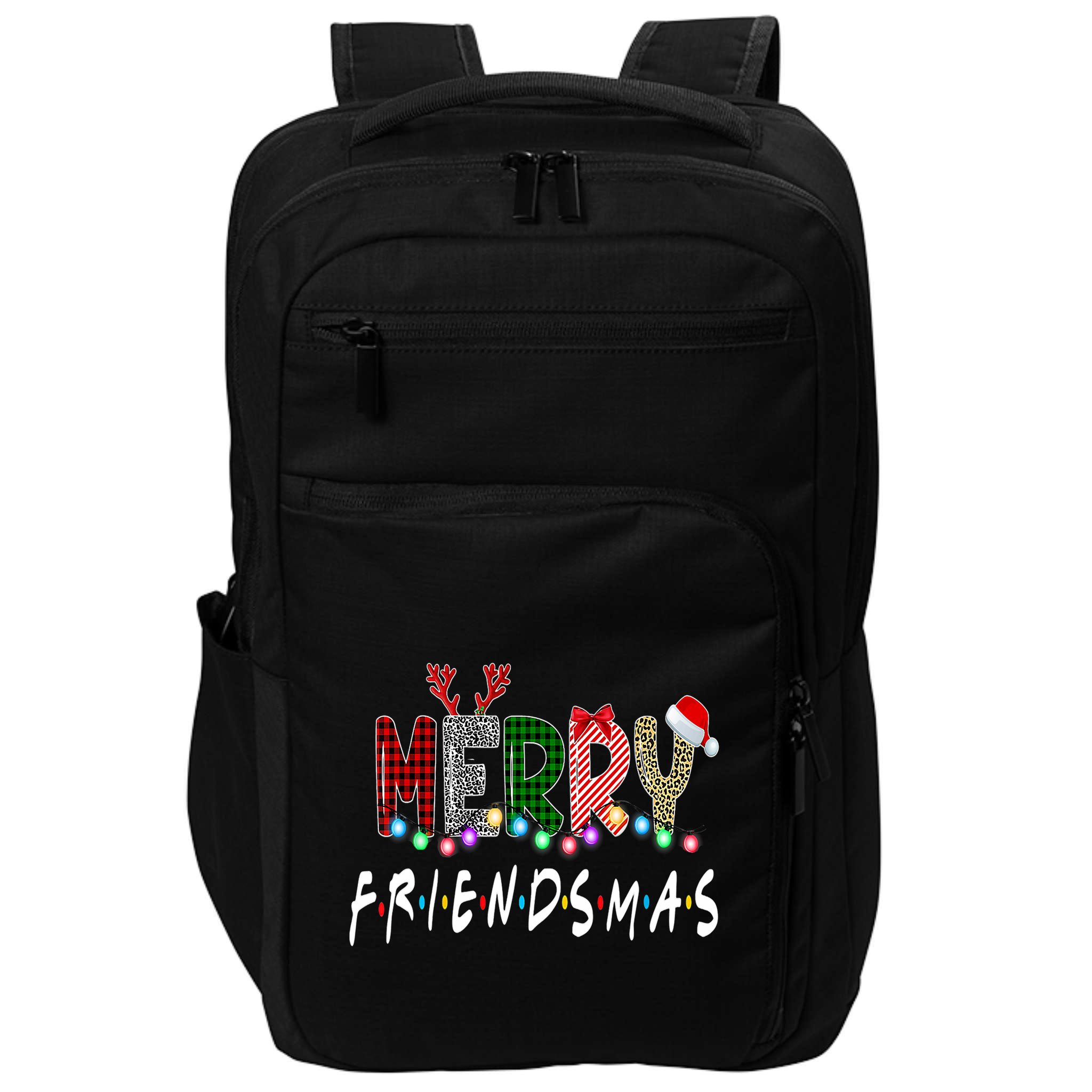 Merry Friendsmas Friends Christmas Family Matching Xmas Impact Tech Backpack