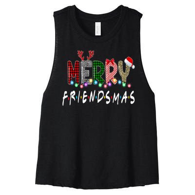 Merry Friendsmas Friends Christmas Family Matching Xmas Women's Racerback Cropped Tank