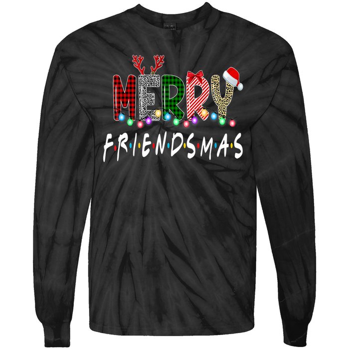 Merry Friendsmas Friends Christmas Family Matching Xmas Tie-Dye Long Sleeve Shirt