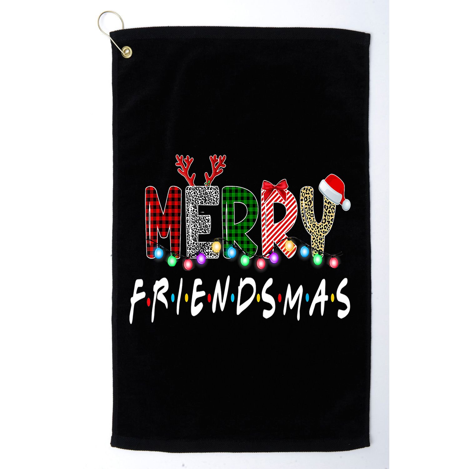 Merry Friendsmas Friends Christmas Family Matching Xmas Golf Towel