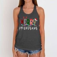 Merry Friendsmas Friends Christmas Family Matching Xmas Women's Knotted Racerback Tank