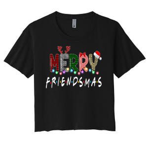 Merry Friendsmas Friends Christmas Family Matching Xmas Women's Crop Top Tee