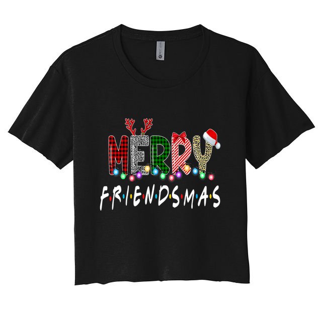 Merry Friendsmas Friends Christmas Family Matching Xmas Crop Top