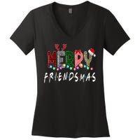 Merry Friendsmas Friends Christmas Family Matching Xmas Women's V-Neck T-Shirt