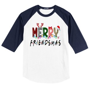 Merry Friendsmas Friends Christmas Family Matching Xmas Baseball Sleeve Shirt