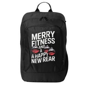 Merry Fitness Funny Happy Rear Gym Lover Christmas City Backpack