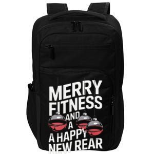 Merry Fitness Funny Happy Rear Gym Lover Christmas Impact Tech Backpack