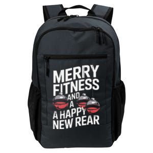 Merry Fitness Funny Happy Rear Gym Lover Christmas Daily Commute Backpack