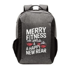 Merry Fitness Funny Happy Rear Gym Lover Christmas Vector Backpack