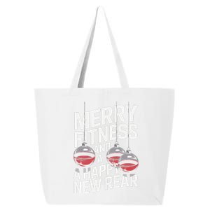 Merry Fitness Funny Happy Rear Gym Lover Christmas 25L Jumbo Tote