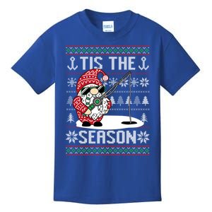 Merry Fishmas Fishing Gnome Christmas Xmas Santa Fisher Cute Gift Kids T-Shirt