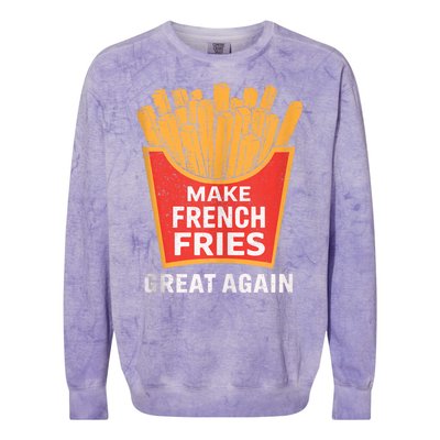 Make French Fries Great Again Donald Trump 2024 Mcdon 2024 T-shirts Colorblast Crewneck Sweatshirt