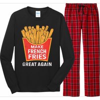 Make French Fries Great Again Donald Trump 2024 Mcdon 2024 T-shirts Long Sleeve Pajama Set