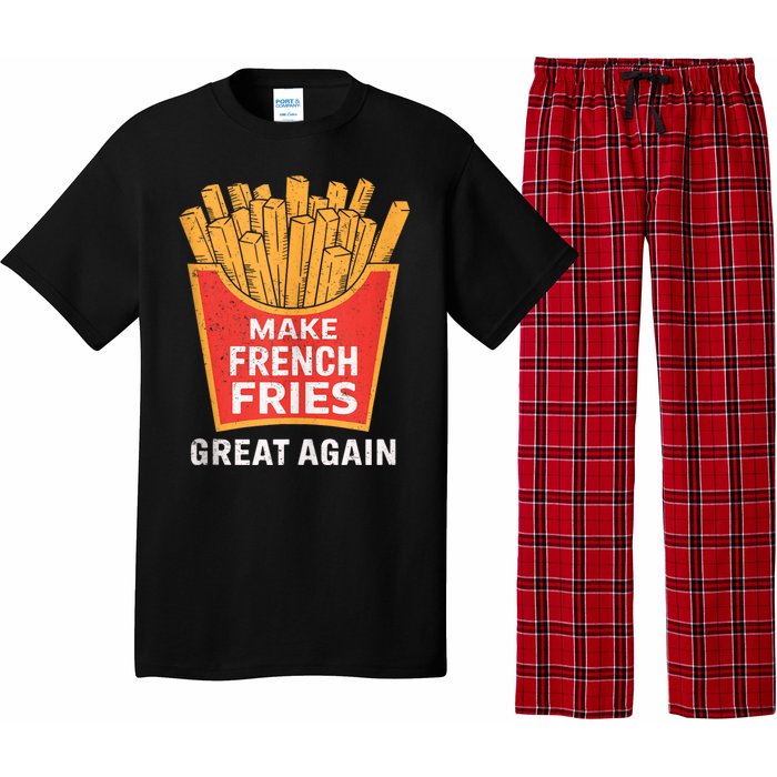 Make French Fries Great Again Donald Trump 2024 Mcdon 2024 T-shirts Pajama Set