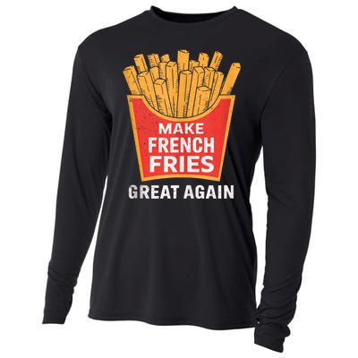 Make French Fries Great Again Donald Trump 2024 Mcdon 2024 T-shirts Cooling Performance Long Sleeve Crew