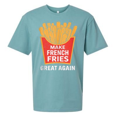 Make French Fries Great Again Donald Trump 2024 Mcdon 2024 T-shirts Sueded Cloud Jersey T-Shirt