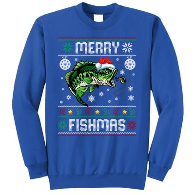 Merry Fishmas Funny Fish Fishing Fisher Ugly Christmas Gift Sweatshirt