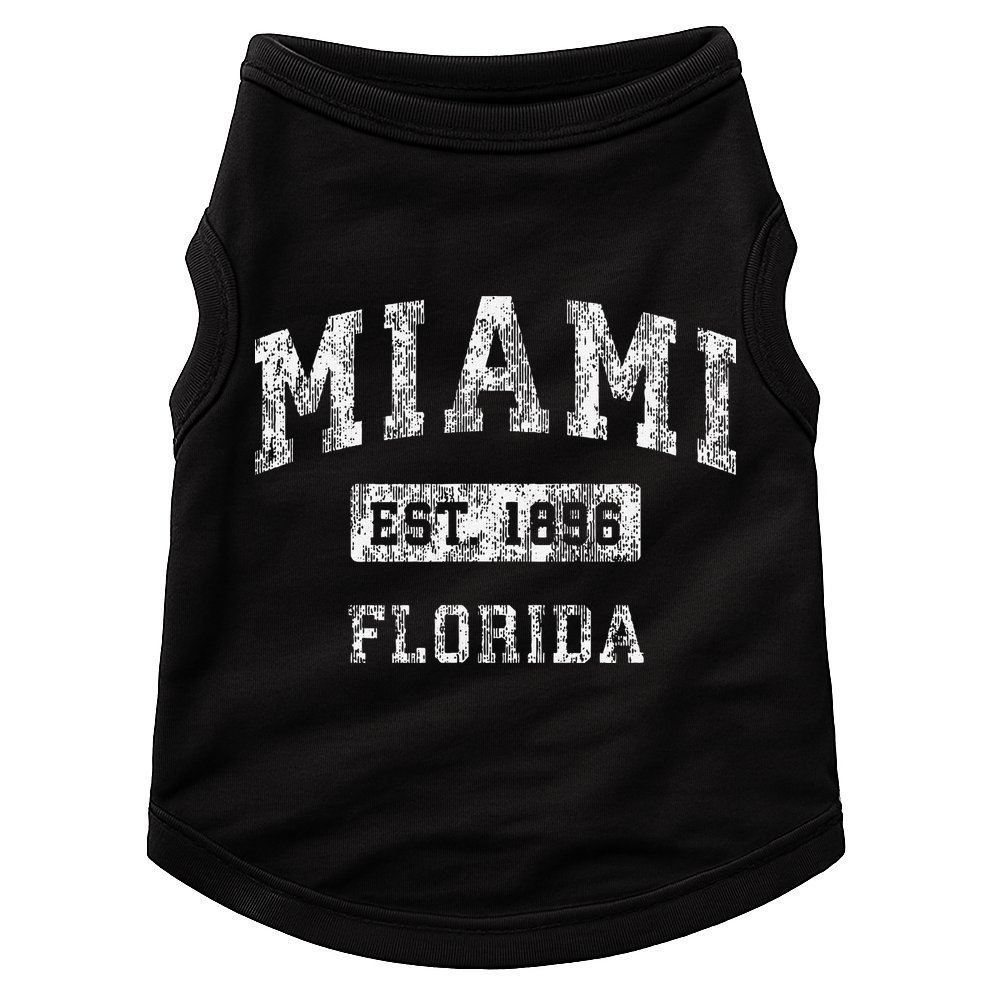 Miami Florida Fl Vintage Established Doggie Tank