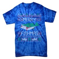 Merry Fishmas Fishing Dad Fish Angler Ugly Christmas Sweater Gift Tie-Dye T-Shirt