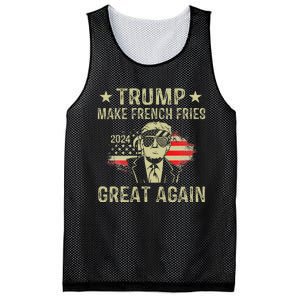 Make French Fries Great Again Trump 2024 French Fry Mesh Reversible Basketball Jersey Tank