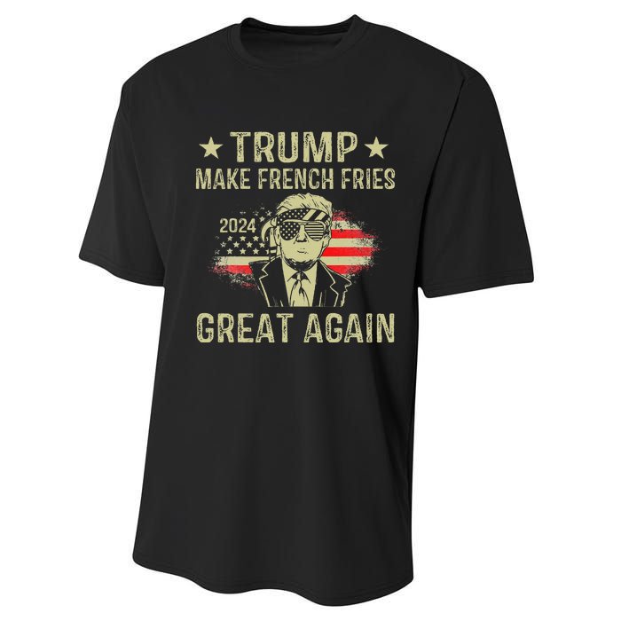 Make French Fries Great Again Trump 2024 French Fry Performance Sprint T-Shirt