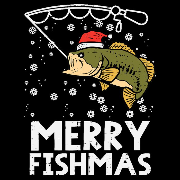 Merry Fishmas Fish Fishing Xmas Christmas Dad Backpack