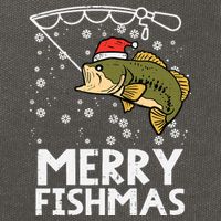 Merry Fishmas Fish Fishing Xmas Christmas Dad Cotton Canvas Backpack