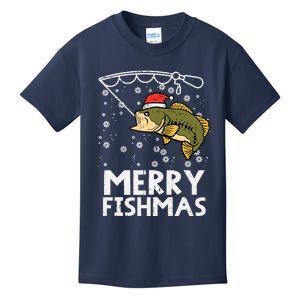 Merry Fishmas Fish Fishing Xmas Christmas Dad Kids T-Shirt