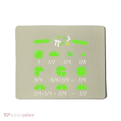 Math Fraction Four Clover Leaf Math Teacher St PatrickS Day Mousepad