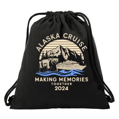 Matching Family Friends And Group Alaska Cruise 2024 Funny Drawstring Bag