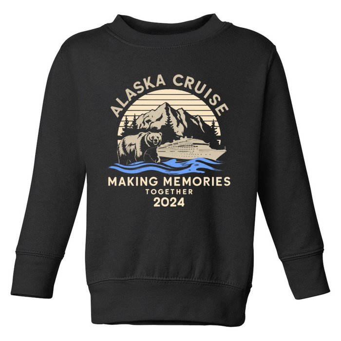 Matching Family Friends And Group Alaska Cruise 2024 Funny Toddler Sweatshirt